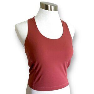 Sweaty Betty Womens Athletic Crop Tank Top Sz S Racerback Clay Brown Shelf Bra